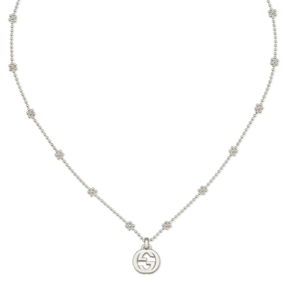 Necklace Woman Gucci YBB47922100100U Interlocking G Silver